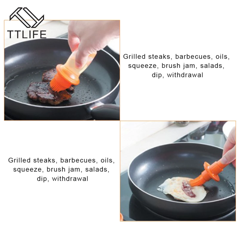 Силиконовая масляная щетка Пищевая силиконовая выпечка масло для барбекю