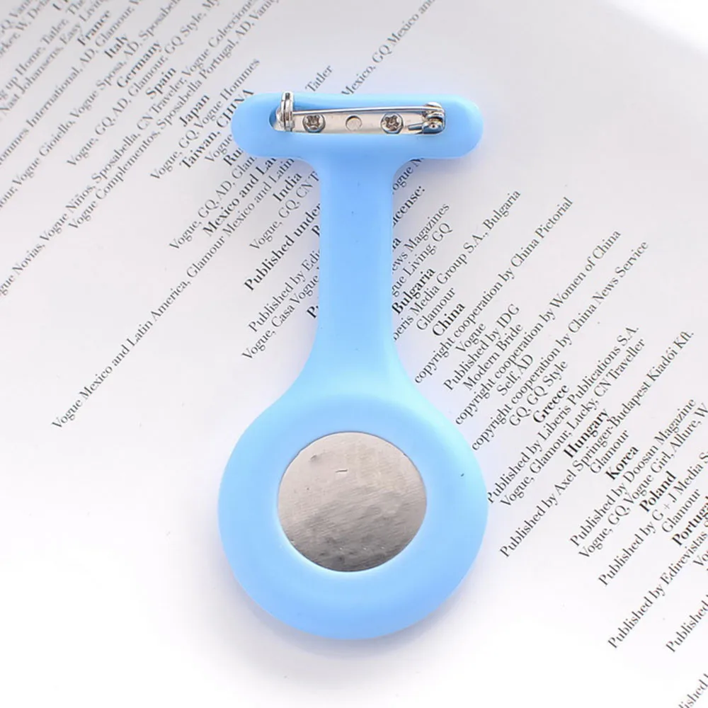 

Hot Sell Fashion Pocket Watches Silicone Nurse Watch Brooch Tunic Fob Watch With Free Battery Doctor Medical reloj de bolsillo