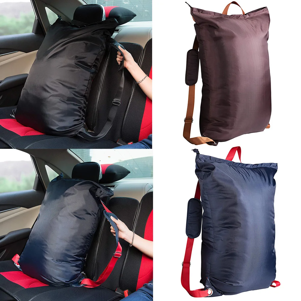 

Oxford Cloth Travel Portable Hanging Storage Solid Adjustable Strap Outdoor With Handle Foldable Zipper Design Laundry Backpack