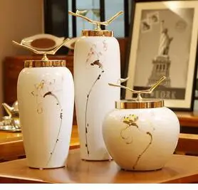 

MODERN EUROPEAN CERAMIC VASES DECORATION LIVING ROOM DINING TABLE LUXURY SMALL FRESH FURNISHINGS FLORAL FLOWER VASES HOME DECOR