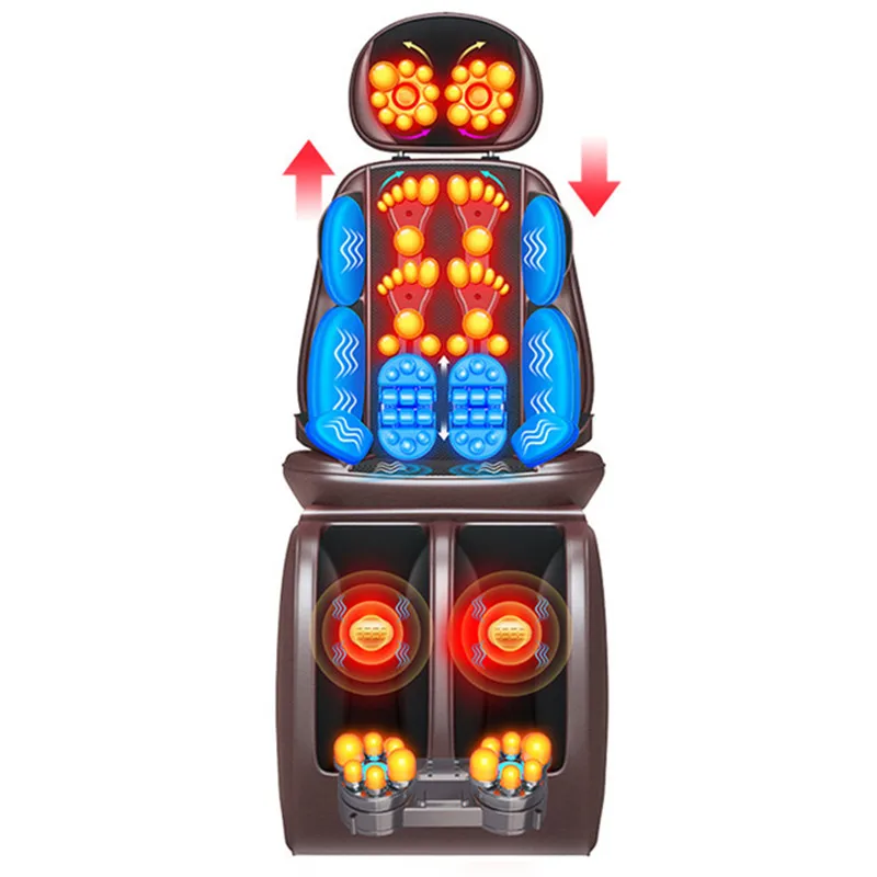 

Syeosye Electric Massage Chair For Cushion Heating Vibrating Body Massager Shoulder Neck Waist Relax LEK 918L