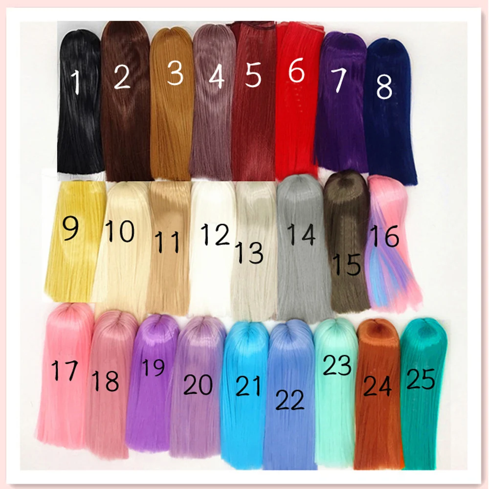 Парик для шарнирных кукол 25 цветов размер 1/3 1/4 1/6 1/8 длинный парик из волокна с