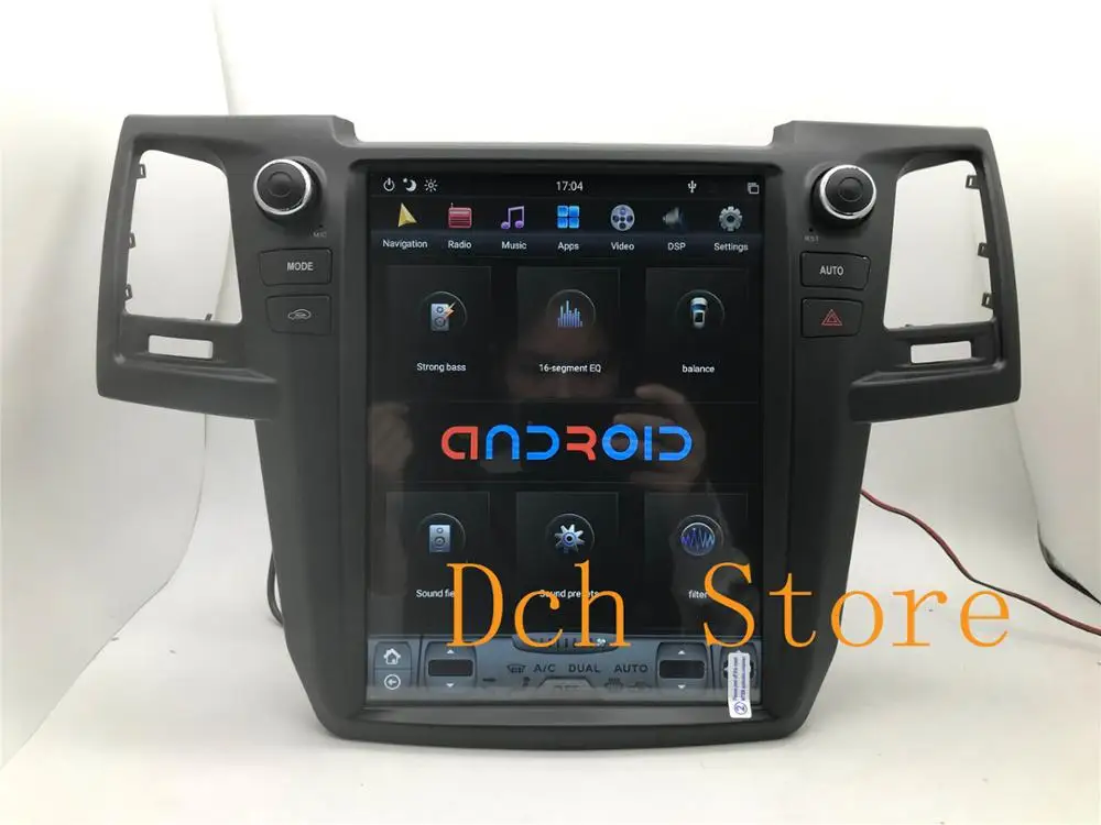 Автомобильный DVD плеер с GPS вертикальный tesla стиль Android 9 0 для Toyota Fortuner hilux 2008 2015