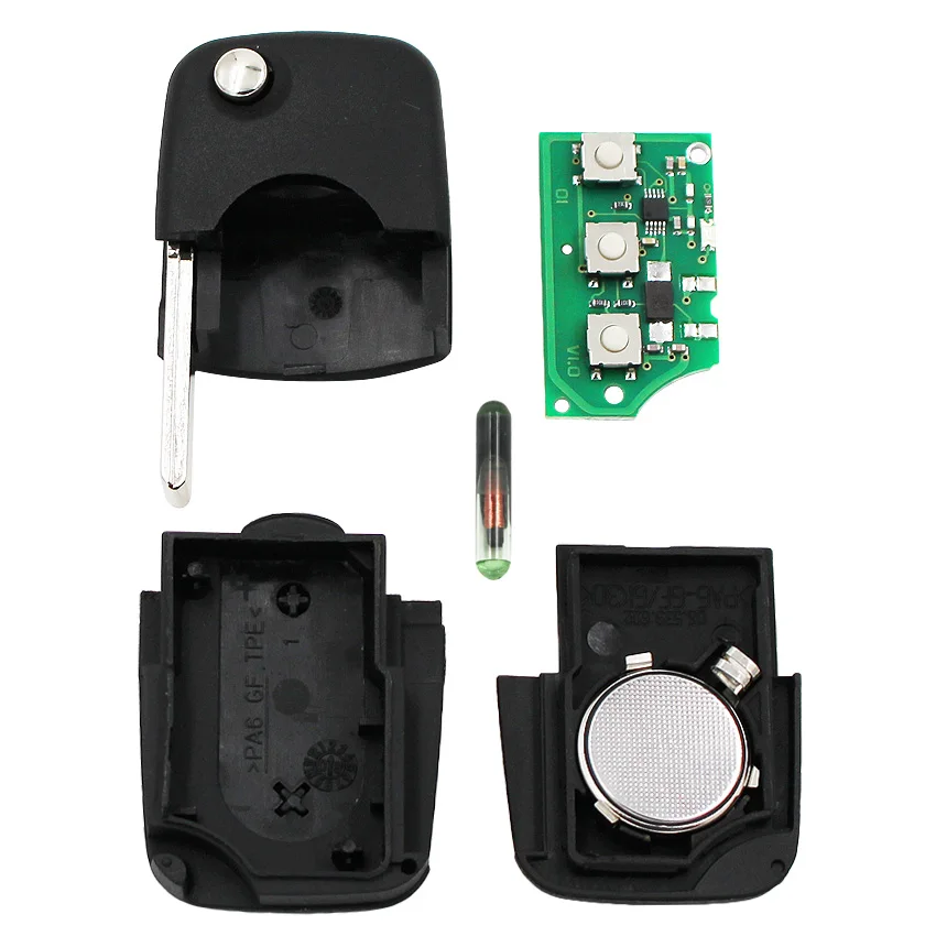 2 кнопки дистанционного управления брелок 1J0 959 753 A для VW PASSAT GOLF MK4 1998 2000 433 МГц с