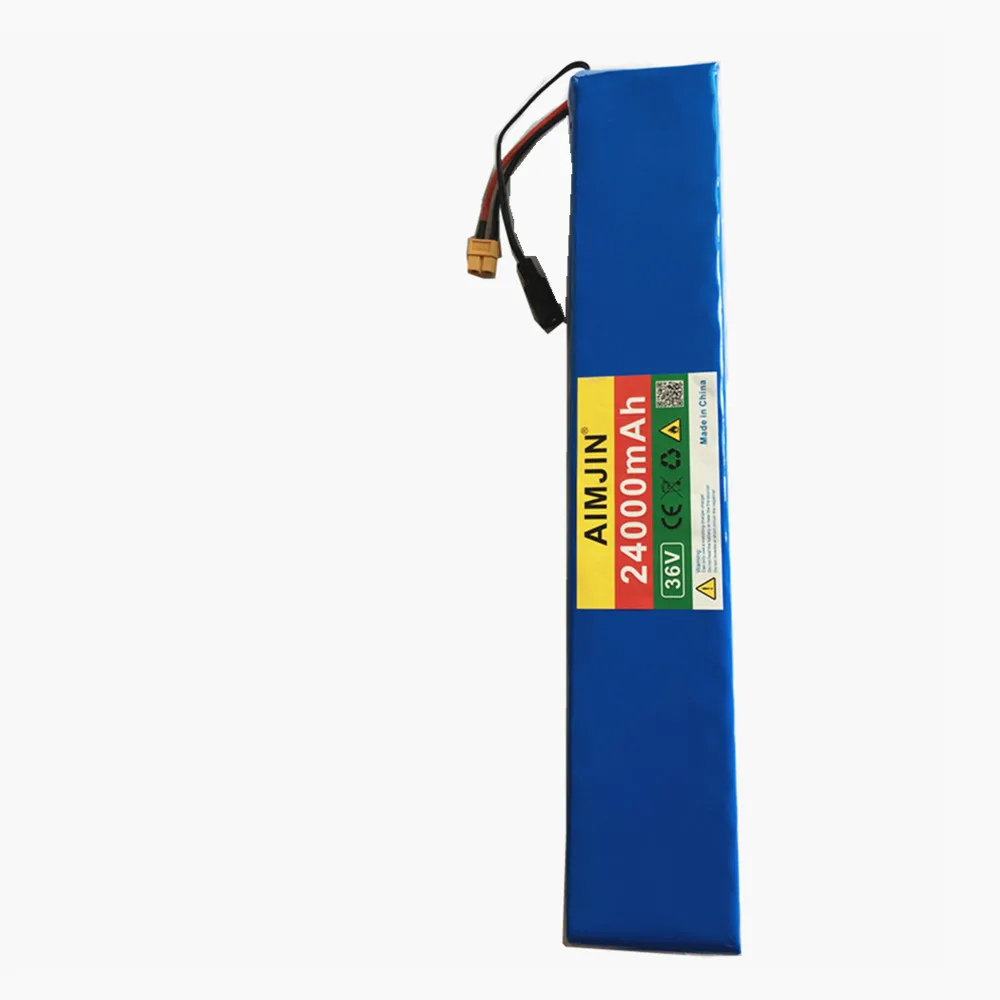 

2021 XT60 Interface 36V Battery 10S4P 24Ah Battery Pack 1000W High Power Battery 36V24000mAh Electric Bicycle BMS + 42v Charger