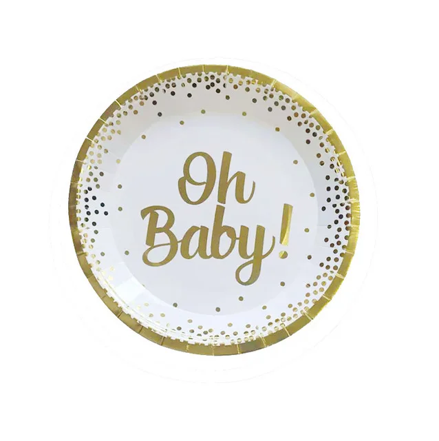 8 шт./компл. с надписью Oh Baby Посуда украшения Пол раскрыть Shower вечерние День