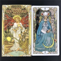 golden art nouveau tarot tarot cards board game cards english divination tarot holiday family gift party playing card