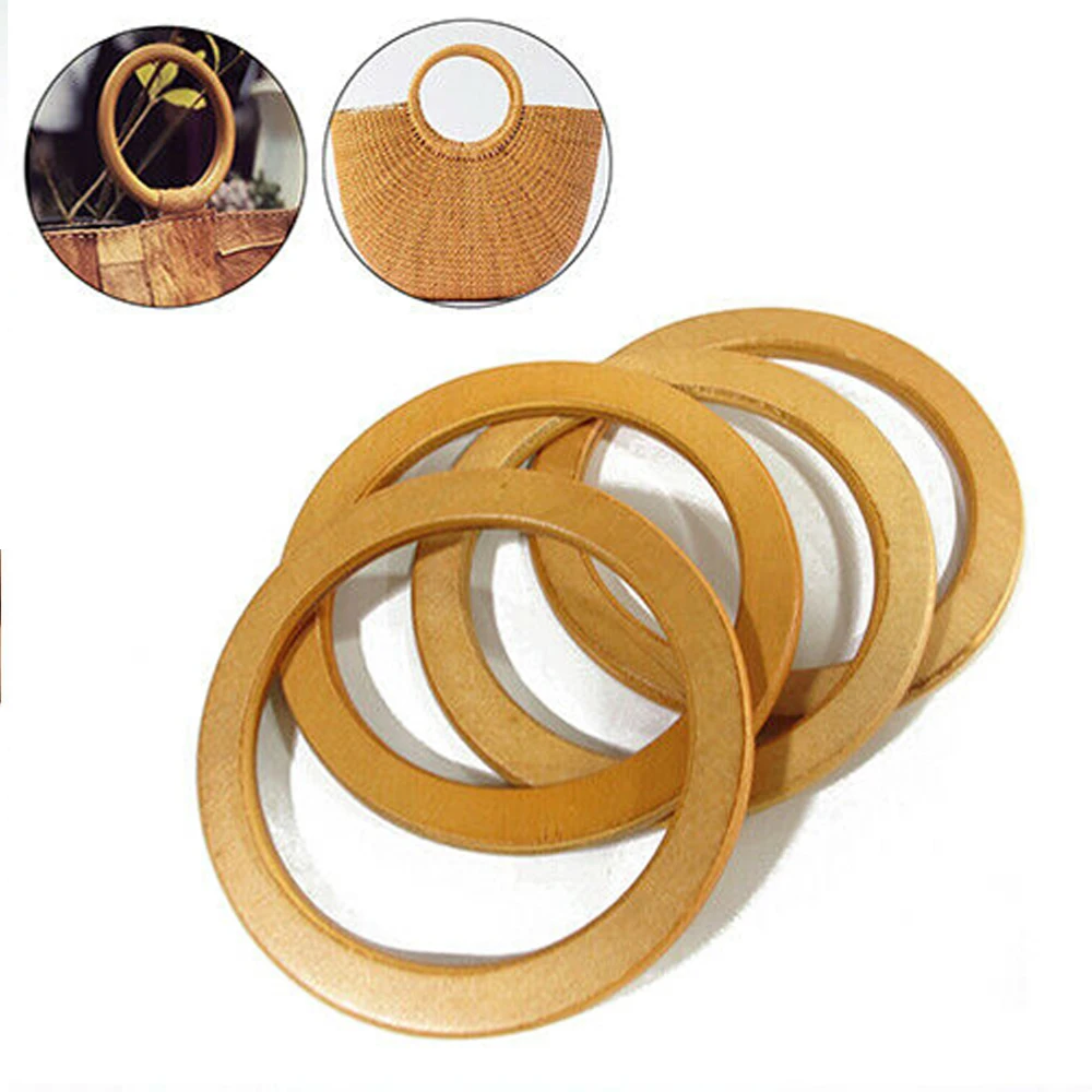 

Round Handcrafted Wooden Handle Bag Handle Bag Accessory Wooden Root Handle Wooden Circle Handle Environmental