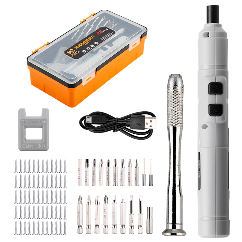 

Forward Reverse Mini Electrical Screwdriver USB Cordless Battery Drill With Bits Kits Flexible Shaft Set Screwdrivers Power Tool