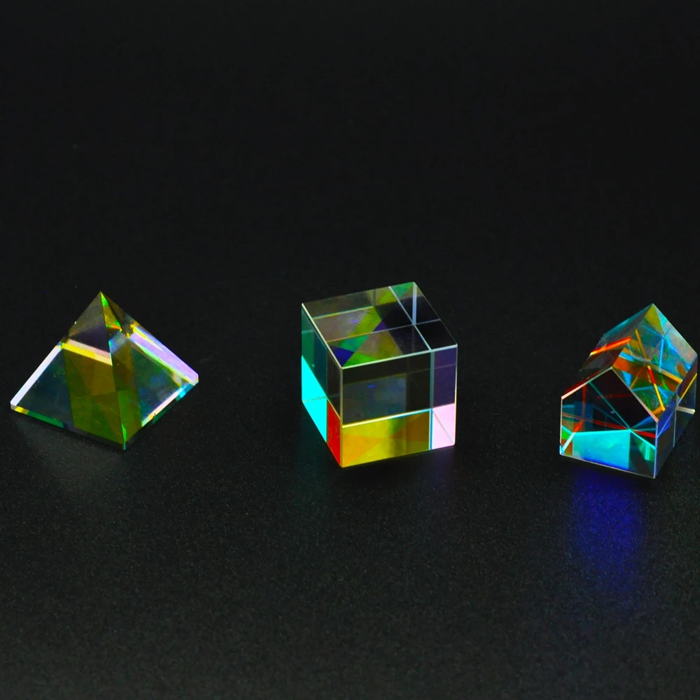 Стеклянная призма 20 мм шестисторонний яркий световой комбинированный куб