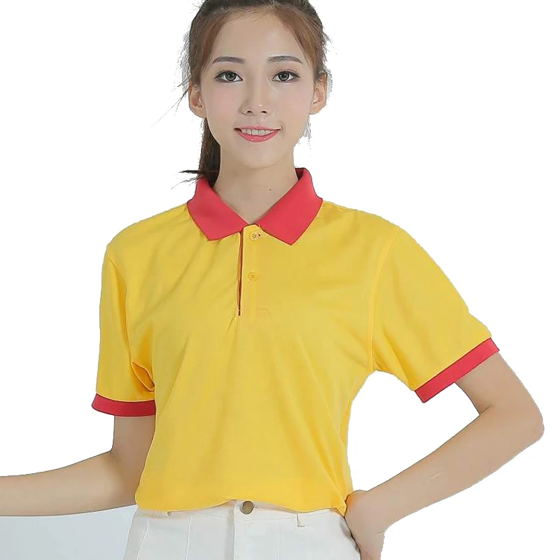 Рубашка поло женская из полиэстера модная классическая быстросохнущая сорочка