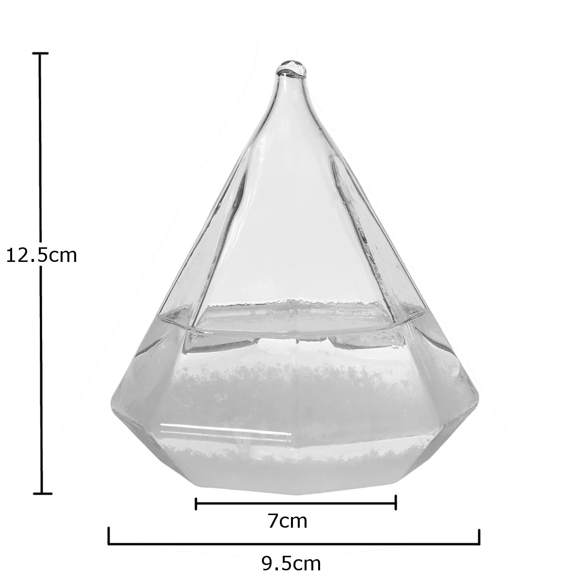 New Transparent rystal Diamond Shape Bottle Home Ornament Weather Forecaster Storms Glass Home Decor Figurine Miniature