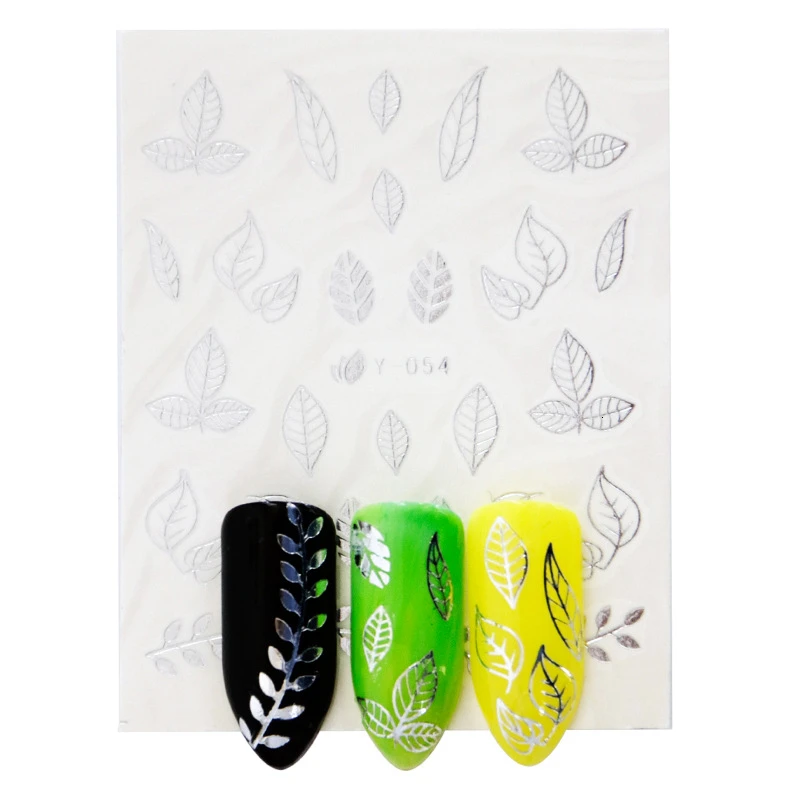 30 листов Набор наклеек для дизайна ногтей золотистые и Серебристые блестящие