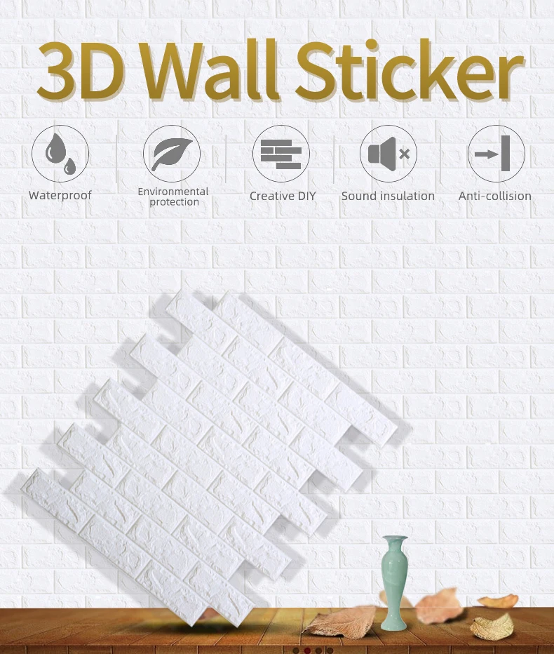 DIY 3D кирпич пенополиэтилен наклейки на стену Обои в гостиную декорированная