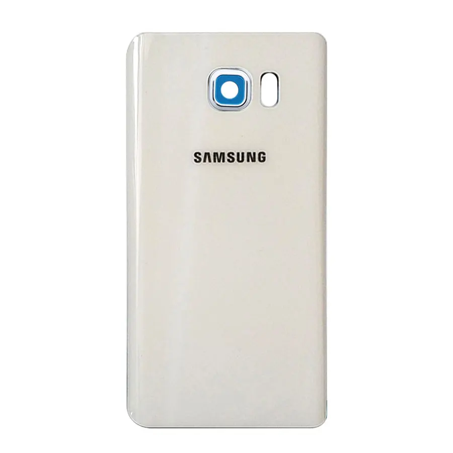 Чехол для задней крышки корпуса note5 для samsung Galaxy Note 5 N920 N920F с объективом, крышка для батареи, задняя крышка, замена стекла - Цвет: White With Lens