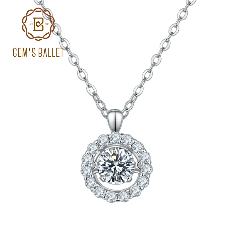 Женский балет GEM'S кулон из стерлингового серебра 925 пробы 0.5Ct 5 0 мм Мерцающая