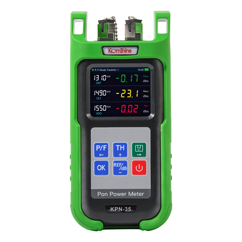Komshine Optical Fiber PON Power Meter 1310/1490/1550nm Medidor de potencia optico PON Network Tester With APC or UPC Connector