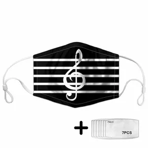 Модная черная женская маска для рта PM2.5 с узором в виде музыкальных нот, Женская дышащая маска для лица, повседневные женские пылезащитные маски многоразового использования