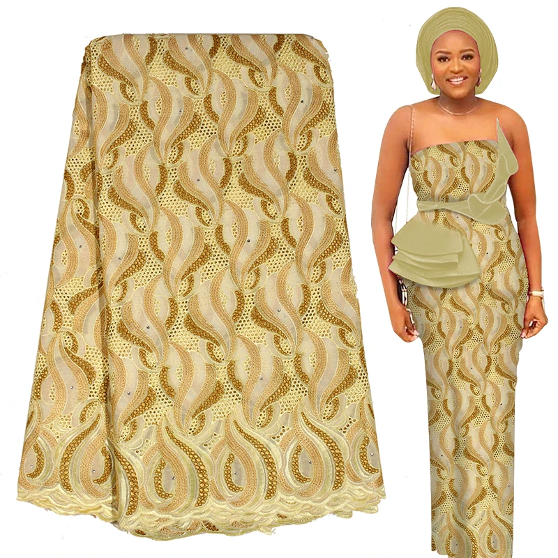 Вощеная кружевная ткань модная нигерийская швейцарская мягкие хлопковые