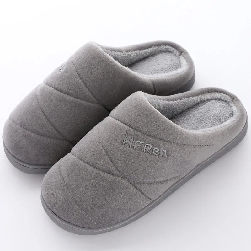 Женские домашние тапочки большие размеры 43-47 замшевые Нескользящие зимние