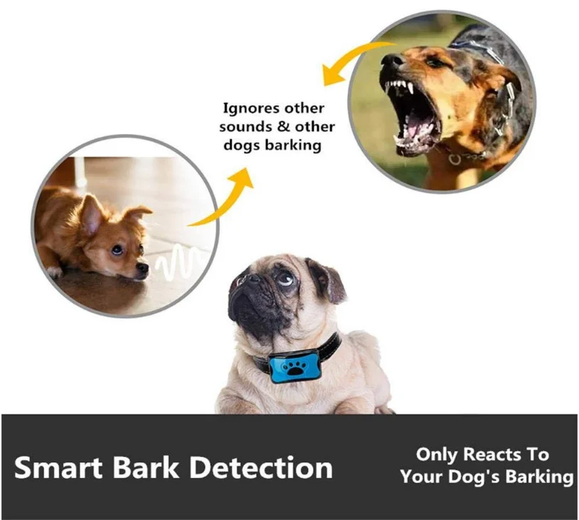 Dog Bark Воротник Анти Кора Нет Ошейники Shock Stop Barking для малых средних больших собак 7