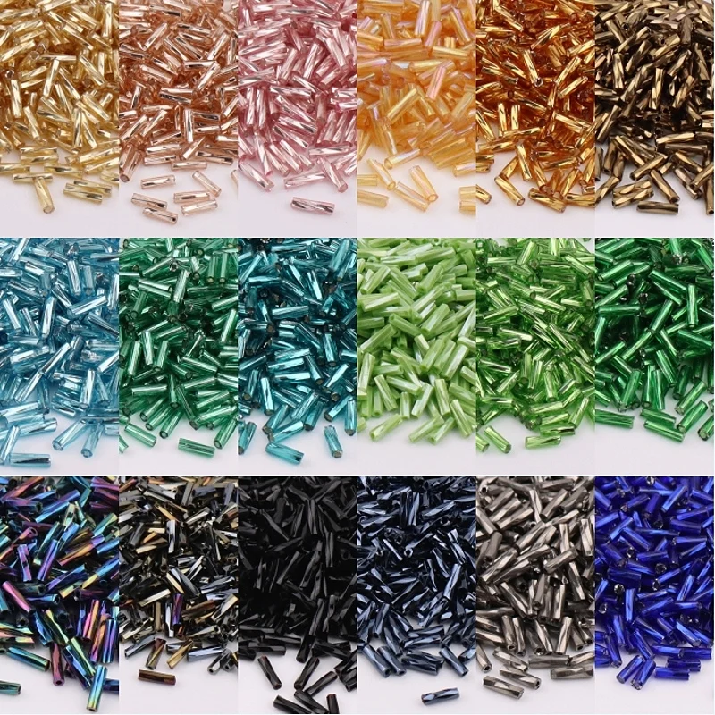 

2x6mm Twist Bugle Glass Loose Seed Spacer Tube Leptospira Beads For Jewelry Making DIY Garment Luggage Bags Accessories 300Pcs