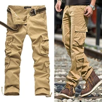casual outdoor loose wear resistant straight multi pocket mens cargo pants mens fashion baggy pants overalls