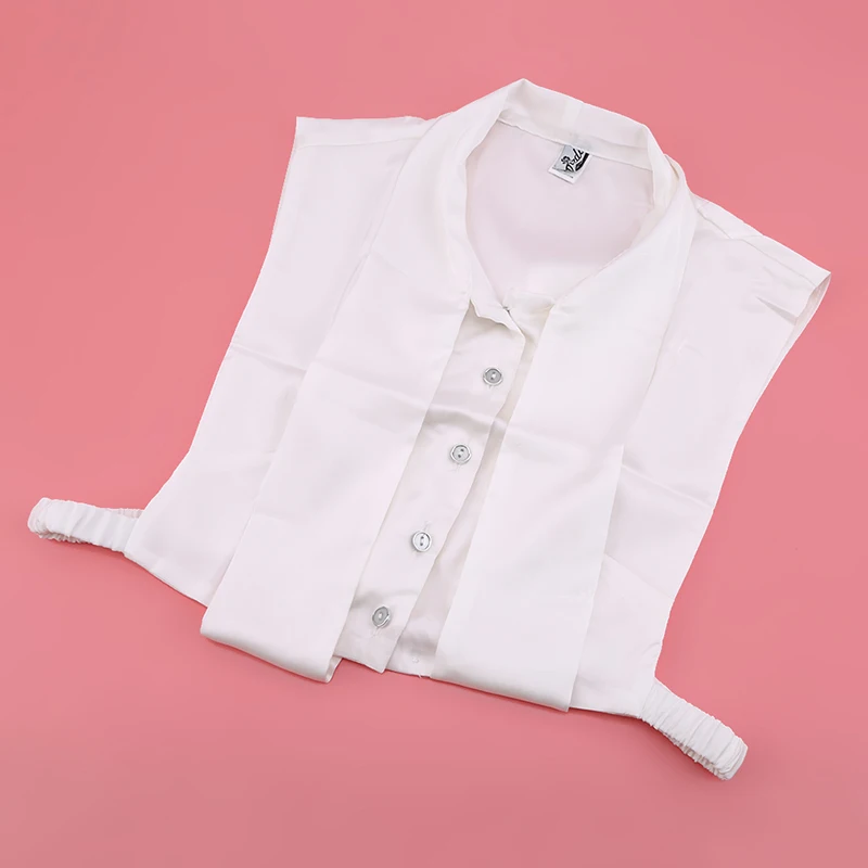 

Fashion Solid Ribbon Bow Fake Collar Women's All Match Shirt Detachable Collar For Girls