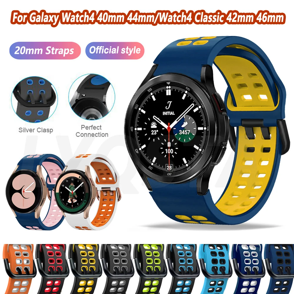 

NEW Strap For Samsung Galaxy Watch4 40mm/Classic 46 42mm smartwatch Silicone Ridge Sport Bracelet Galaxy Watch 4 44mm 40mm Band