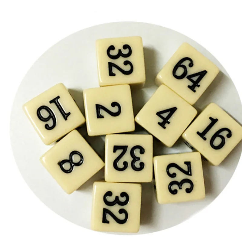 Забавная 6-гранная игра-головоломка для детей 6 шт./партия кости обучения 4 8 16 32 64
