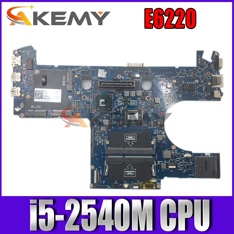 Материнская плата для ноутбука DELL Latitude E6220 i5 2540M 0862D8 862D8 протестирована на