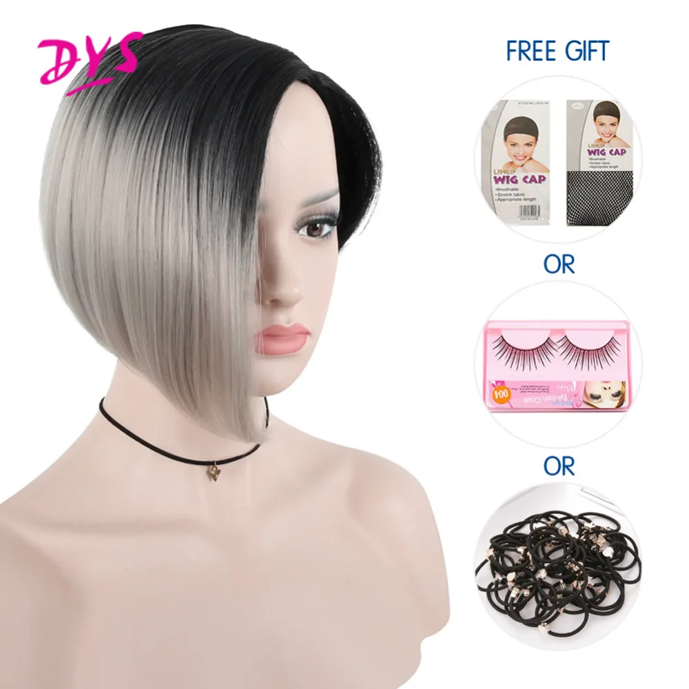 Deyngs Pixie Cut Bob парики короткие прямые естественные синтетические волосы парики для черных женщин термостойкие косплейные накладные волосы