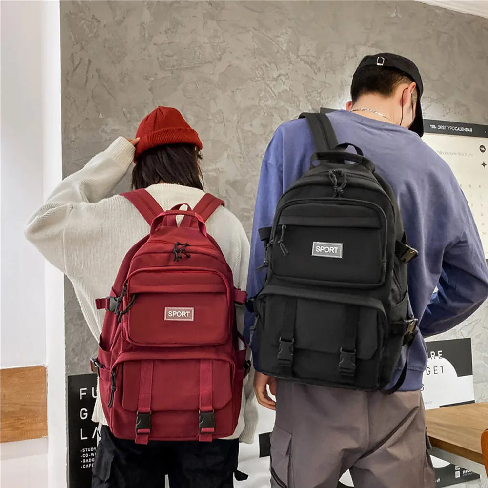 

YIXIAO New Trend Women's Backpack High Capacity Female Student College School Bags Men Girl Cool Outdoor Travel Laptop Backpack