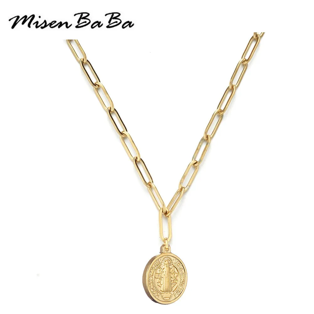 Цепочка с зажимом для бумаги из нержавеющей стали ожерелье-чокер изображением