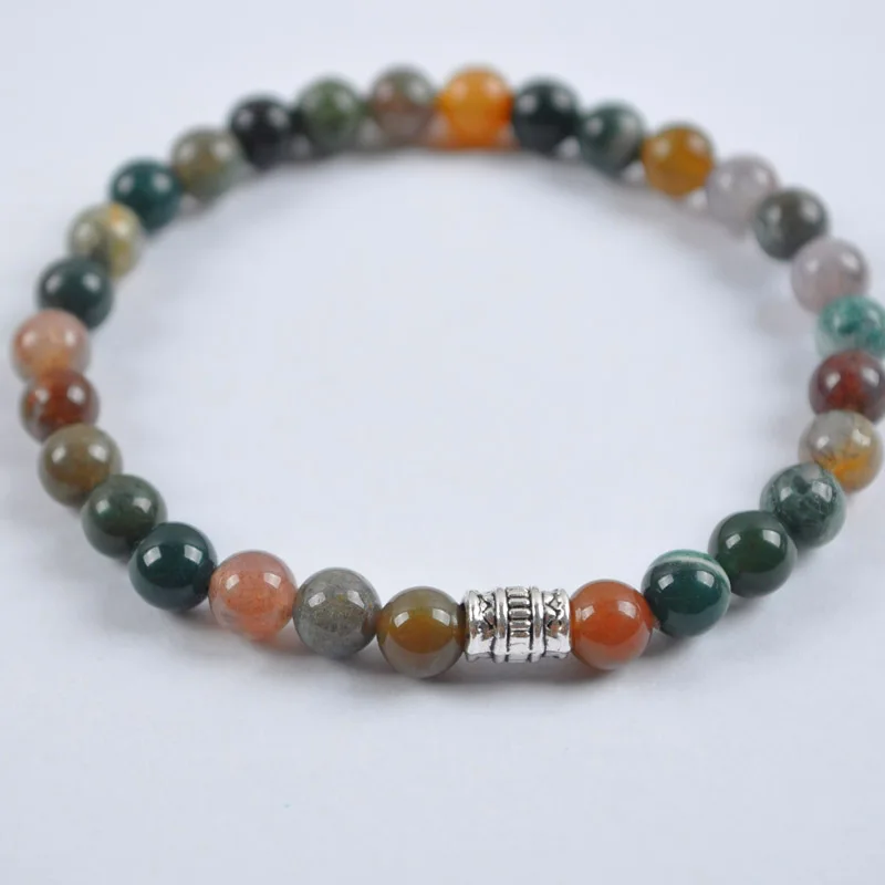 6 мм Сердолик/Howlite/Песчаник/Малахит/тигровый глаз/Пикассо/Mookaite/картина камень шарик браслет из тибетского серебра стрейч-бижутерия