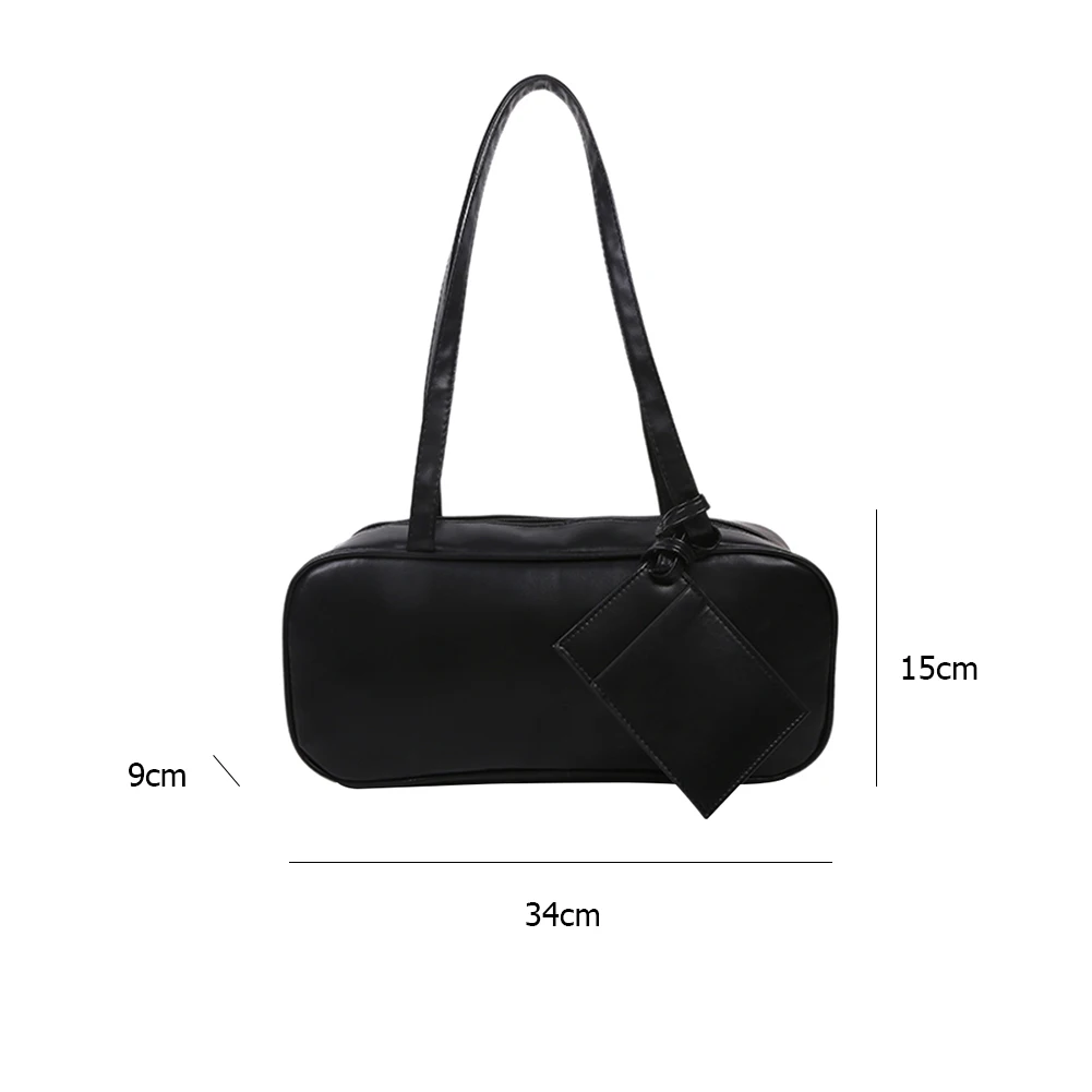 

Fashion PU Leather Women Underarm Shoulder Bags Casual Rectangle Shape Solid Color Ladies Simple Shoulder Handbags