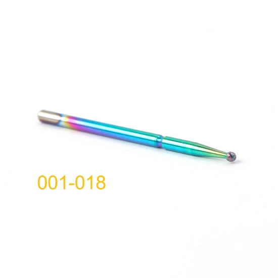 001-018 Diamond Cuticle Nail Drill Bits Milling Cutters Burr Files Manicure Pedicure Polish Removing Gel Electric Machine Tools TR1514-1 - Цвет: 001-018
