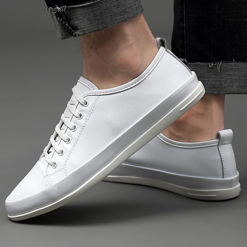 Мужские классические кроссовки из натуральной кожи дышащие удобные уличные