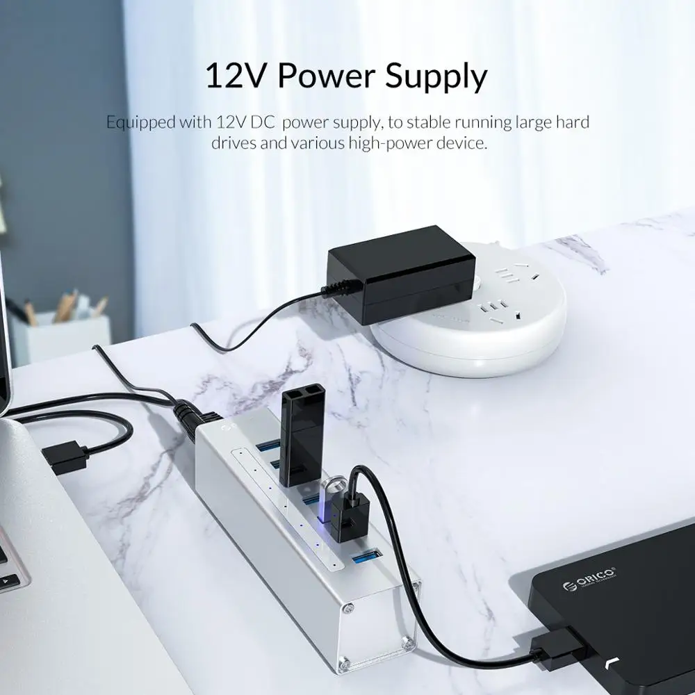 Высокоскоростной Алюминиевый Концентратор ORICO с 10 портами USB 3 0 5 Гбит/с
