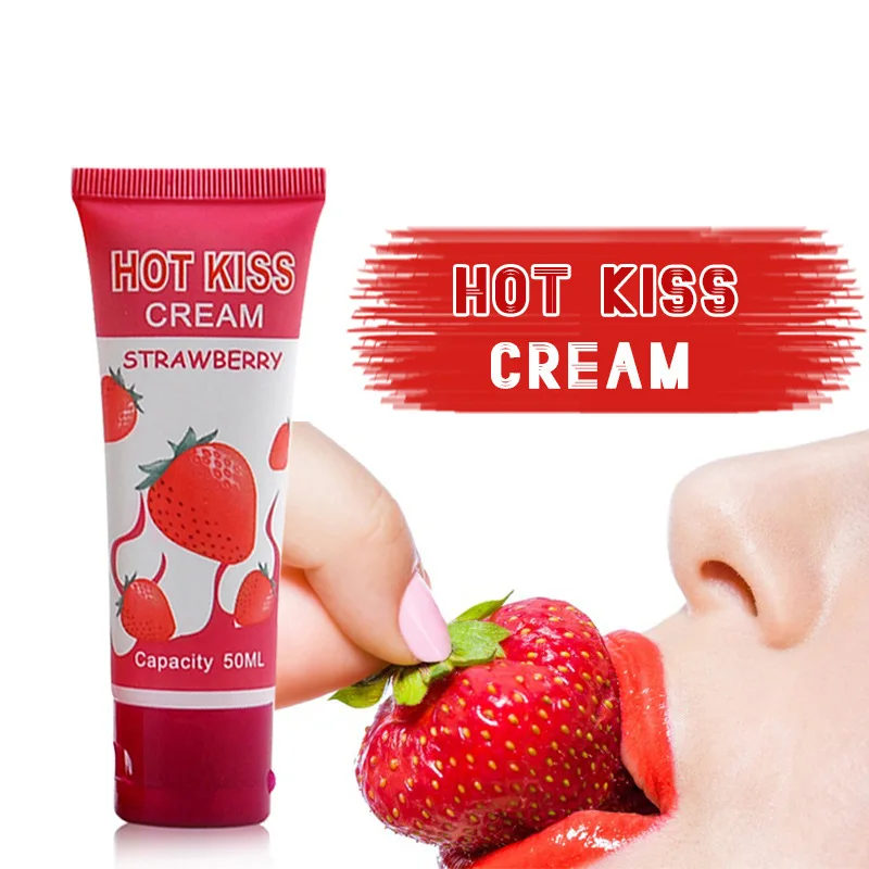 Горячий поцелуй Клубника Крем секс смазки массажное масло для тела Смазка