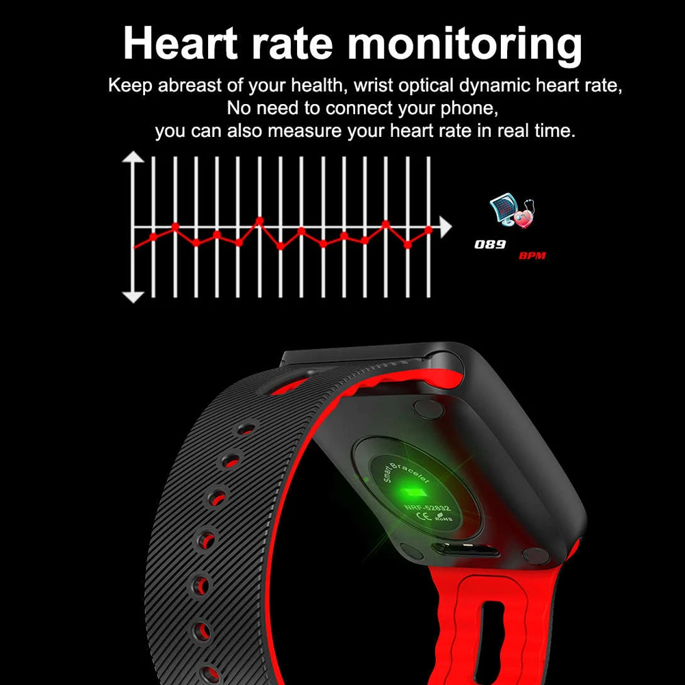Умные часы Bluetooth 4 0 кровяное давление браслет сердечного ритма водонепроницаемые