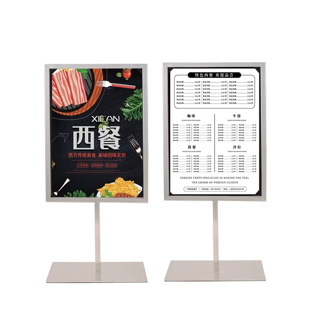 

Black/white Restaurant Menu Price Display Stand Metal Iron Poster Label Holder