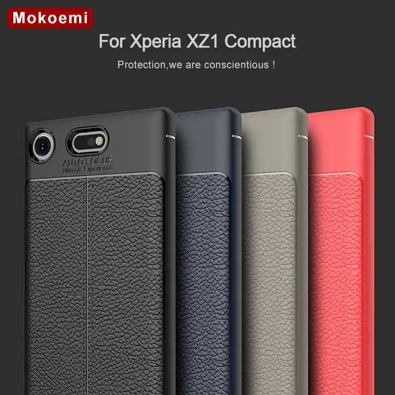 Mokoemi Личи шаблон Ударопрочный Мягкий 4," для Sony Xperia XZ1 компактный чехол для Sony Xperia XZ1 компактный чехол для сотового телефона