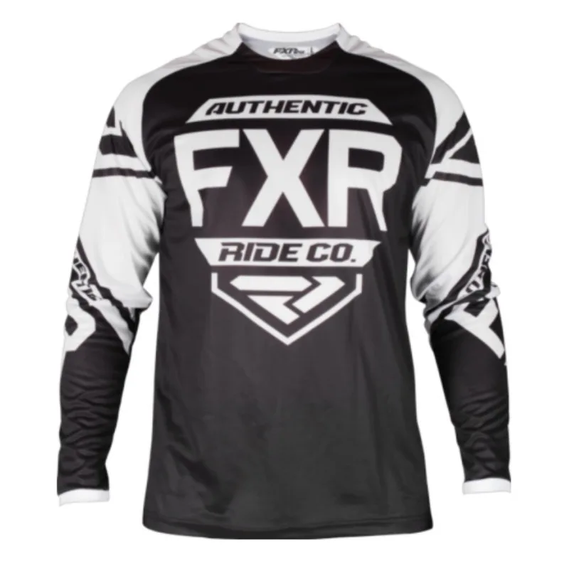 P Новинка, быстросохнущая футболка FXR moto, MX bike, moto cross, Джерси BMX DH MTB, футболка, мото одежда - Цвет: P