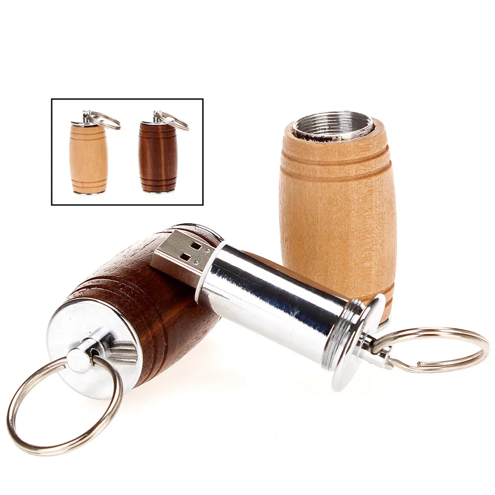 

wooden key USB flash drive 128gb bucket Pendrive 4G 8GB 16GB pen drive 32GB 64GB Usb disk wedding business gift Free custom logo