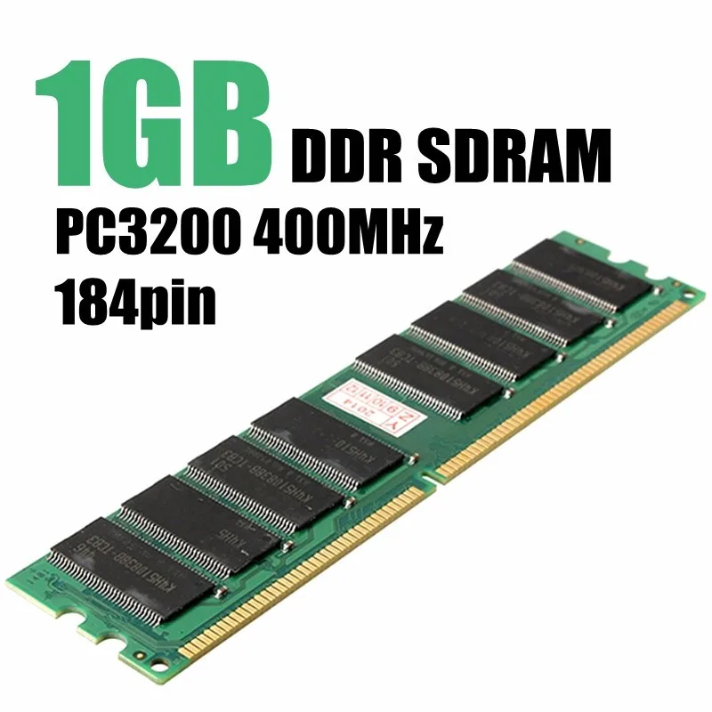 

Brand New DDR 1GB in Memory Compatible Ram 400MHz Low Density Desktop PC DIMM Memory for RAM CPU GPU APU Non-ECC PC3200 184pins