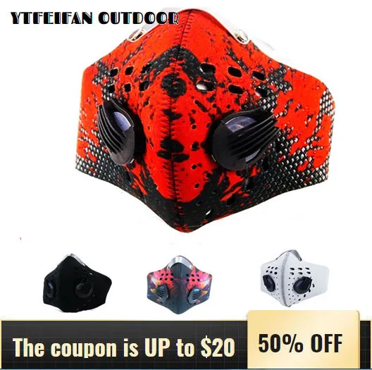 Маска для лица с активированным углем мужчин и женщин тактическая маска езды на