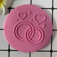 the ring cookies wedding perfect stereoscopic pattern mark acrylic seal relief cake surrounding edge stamper