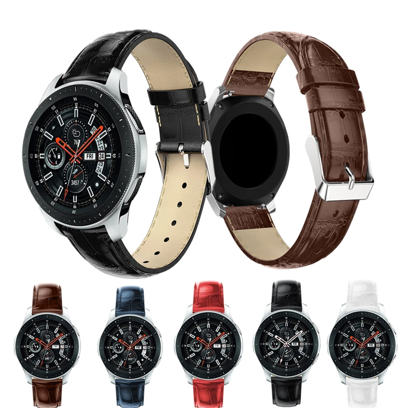 22 мм 20 высококачественный кожаный ремешок для часов samsung gear S3 Frontier/Galaxy Watch 46 Замена