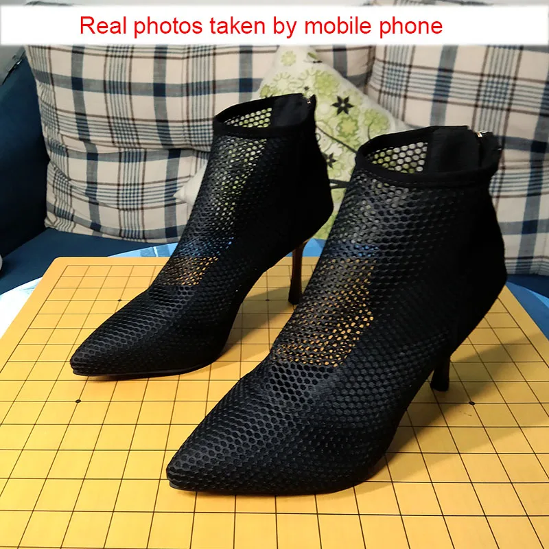 Туфли-лодочки женские на высоком каблуке пикантные кружевные сетчатые свадебная